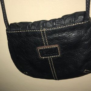 Leather fossil crossbody
